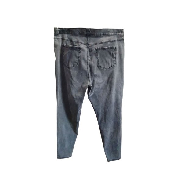 Terra & Sky Plus Size 20W Skinny Jeans Womens Washed Black Denim - Picture 4 of 9